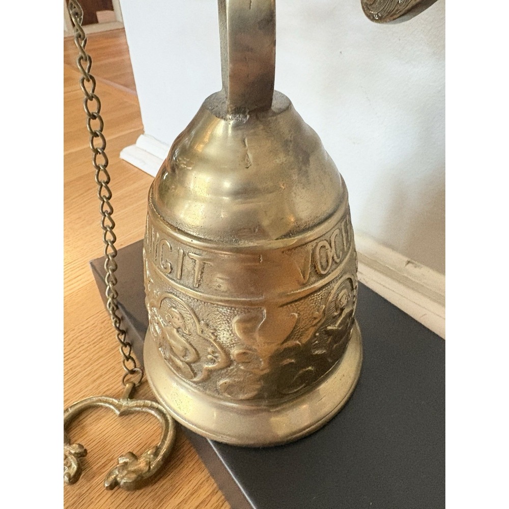 Early 20th Century Gothic Brass Monastery Bell Vocem Meam Audit‎ Qui Me Tangit - Picture 16 of 16